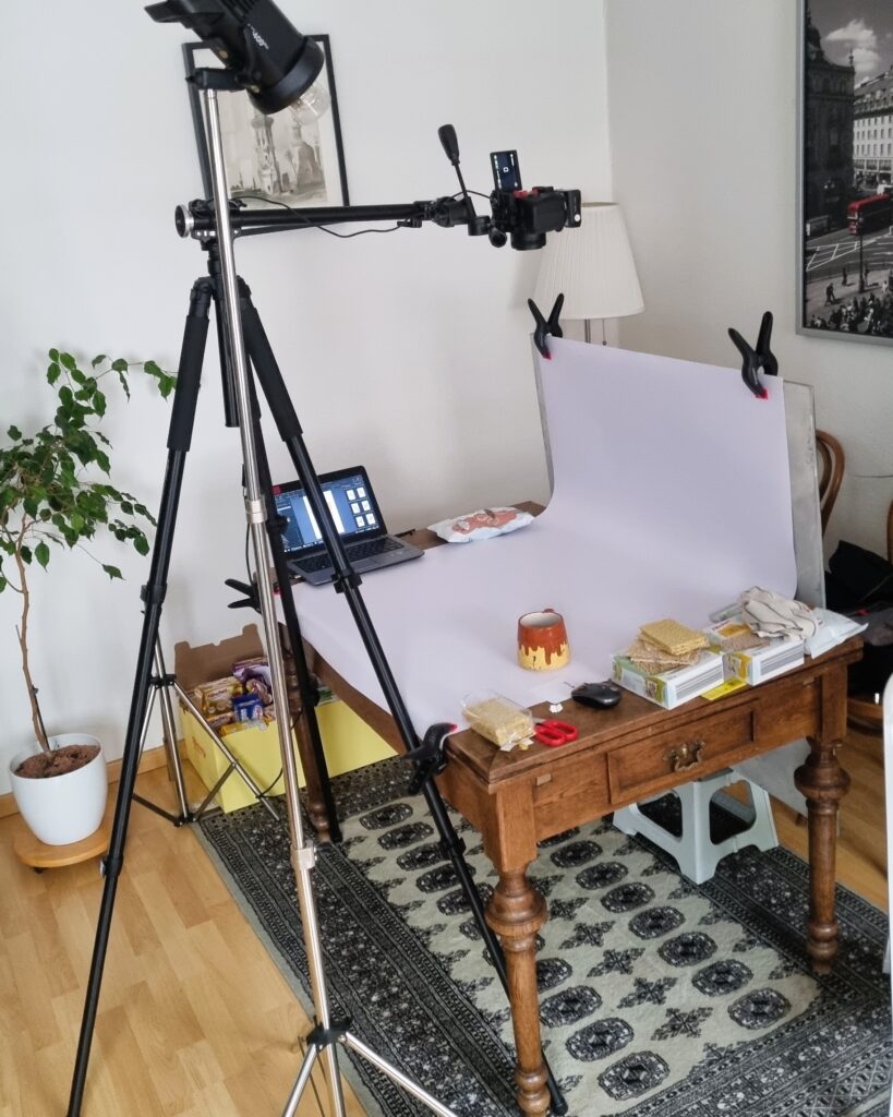 Hinter den Kulissen Fotoshooting Produkte Filinchen